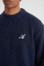 Axel Arigato ネイビー ブルー メランジ イニシャル セーター - 画像 (3)