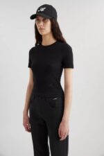 Axel Arigato ブラック シグネチャー スリム リブ Tシャツ - 画像 (3)
