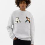 Axel Arigato Varsity Bee Bird スウェットシャツ ライトグレーメランジ