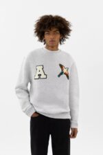Axel Arigato Varsity Bee Bird スウェットシャツ ライトグレーメランジ