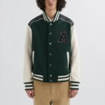 アクセル アリガト アイビー バーシティ ジャケット ダーク グリーン