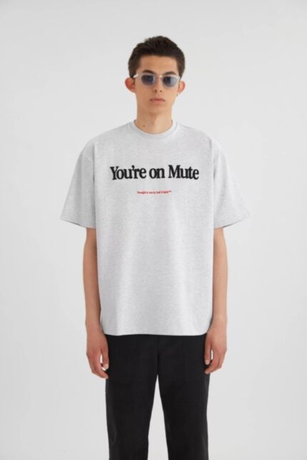 アクセルありがとうミュートtシャツライトグレーメランジ
