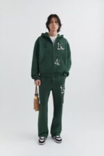 イリュージョン スウェットパンツ アクセル アリガト ダークグリーン - 画像 (2)