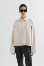 Sunday Polo スウェットシャツ ペール ベージュ アクセル アリガト