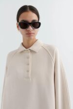 Sunday Polo スウェットシャツ ペール ベージュ アクセル アリガト - 画像 (4)
